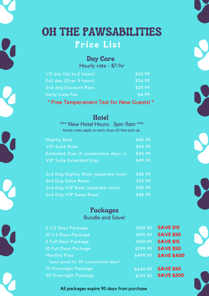 OTP-updated-price-list | Oh the Pawsabilities